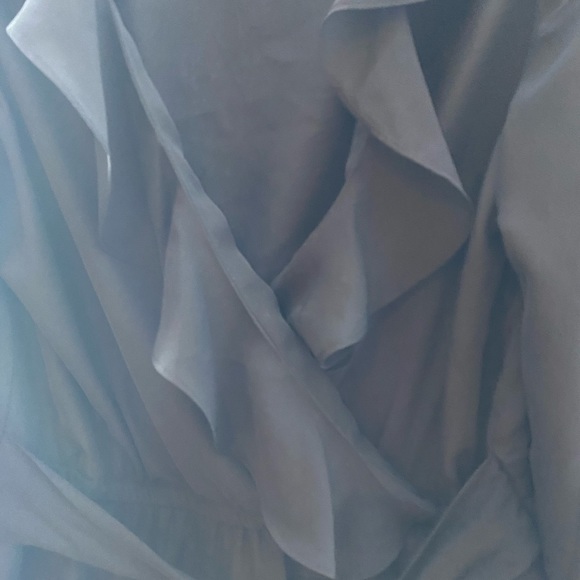 Max Studio Ruffle Trim Tie Waist Blouse - Picture 4 of 10